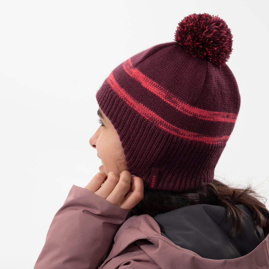 KIDS’ WARM HAT - FLAP LILAC