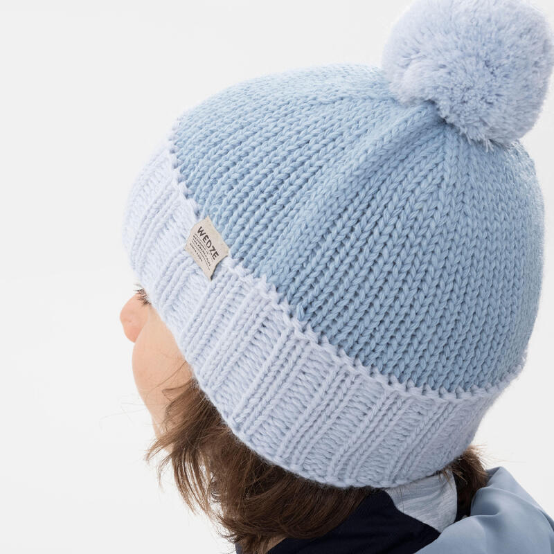 BONNET DE SKI MADE IN FRANCE ENFANT - GRAND NORD - BLEU GRIS