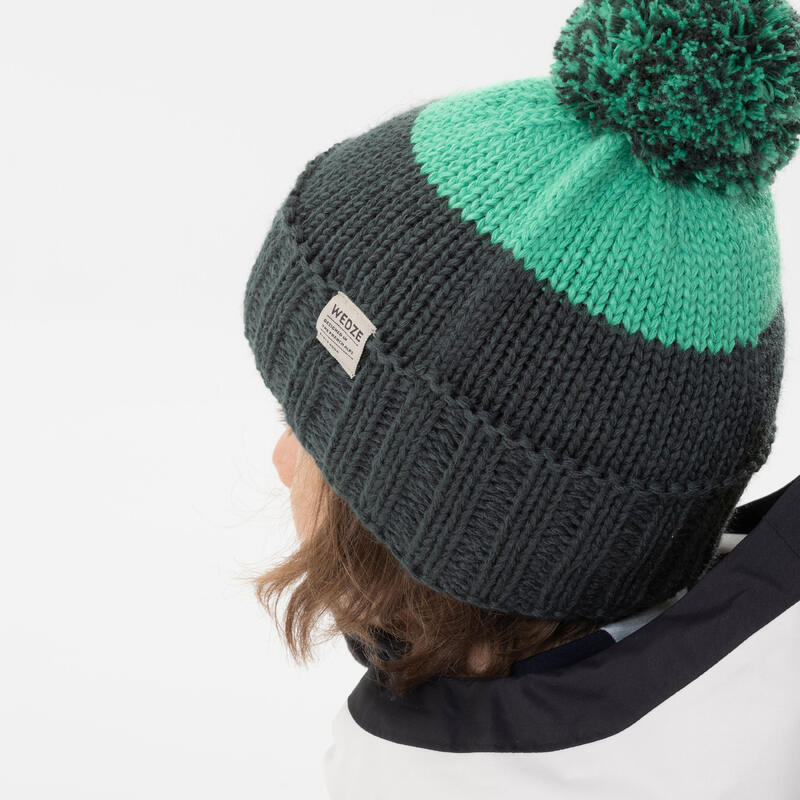 BONNET DE SKI MADE IN FRANCE ENFANT - GRAND NORD - VERT