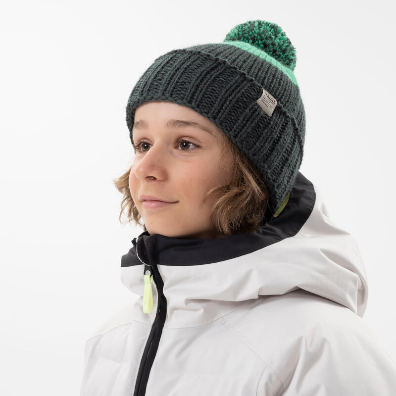 BONNET DE SKI MADE IN FRANCE ENFANT - GRAND NORD - VERT