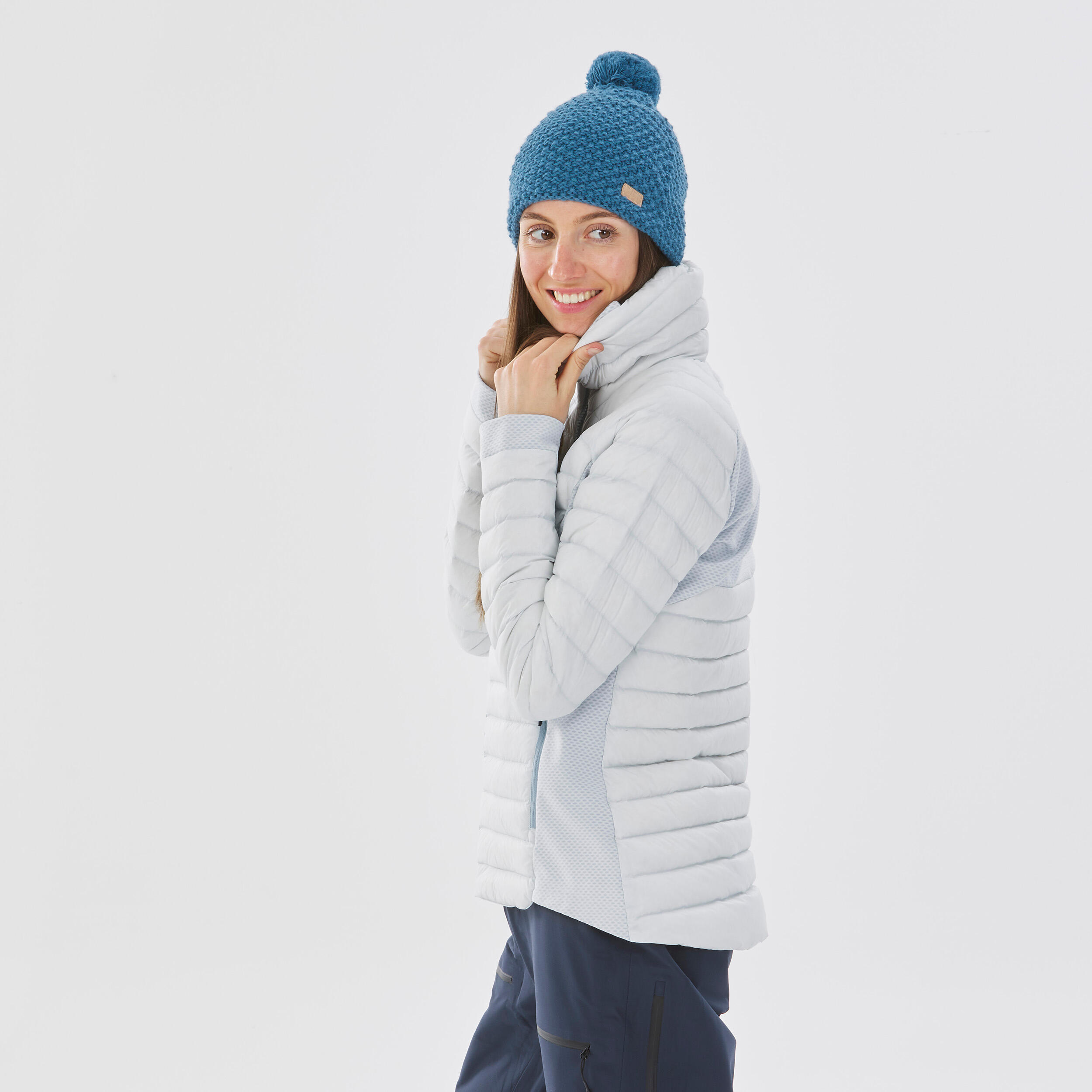 Plumífero de esquí y nieve con capucha Mujer Wedze FR900 5/6