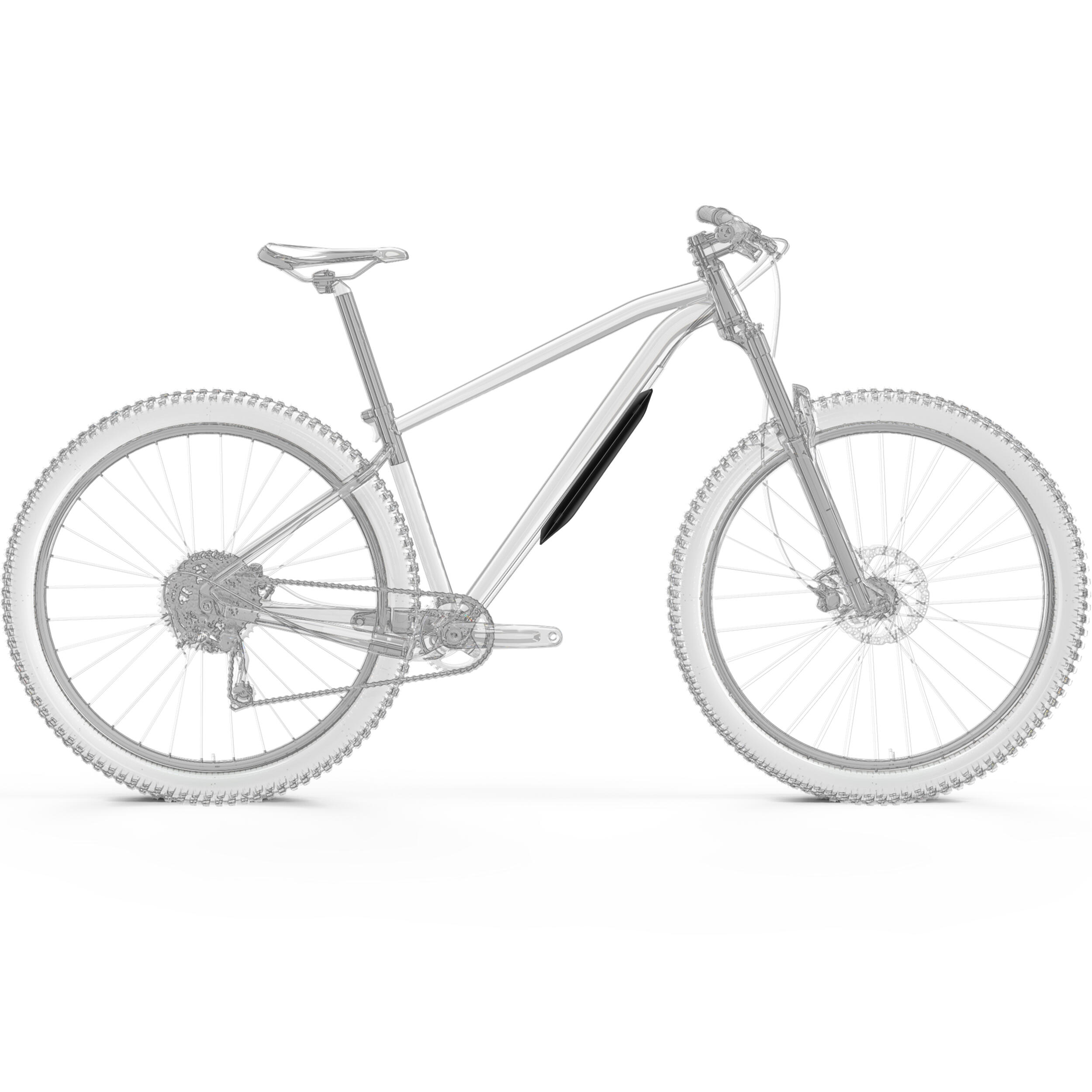 Fahrrad MTB Schutzblech 2627,529 Zoll Rahmenschutz  schwarz - Decathlon