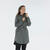 Veste de randonnée imperméable femme, Raincut Longue kaki