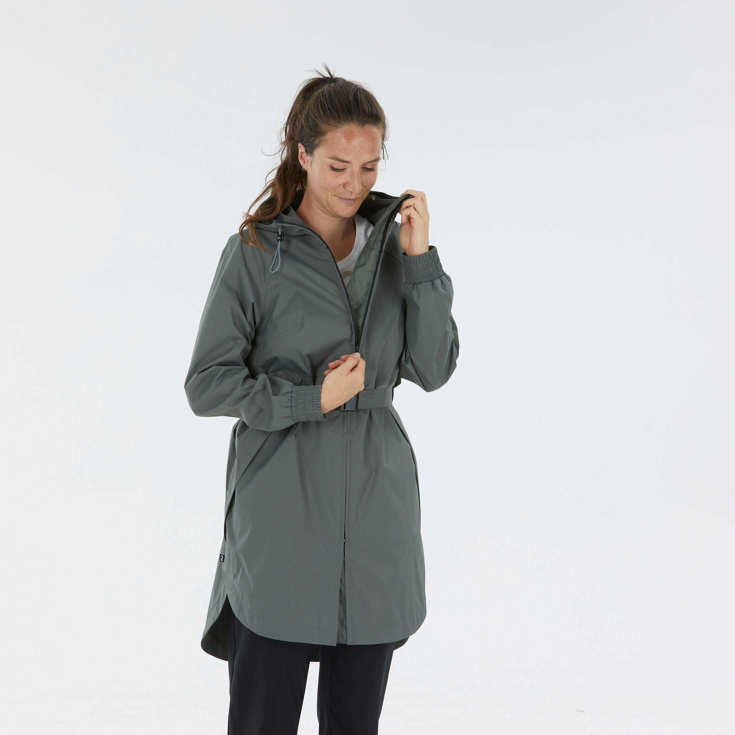 Manteau de randonnée imperméable femme, Raincut Long - QUECHUA