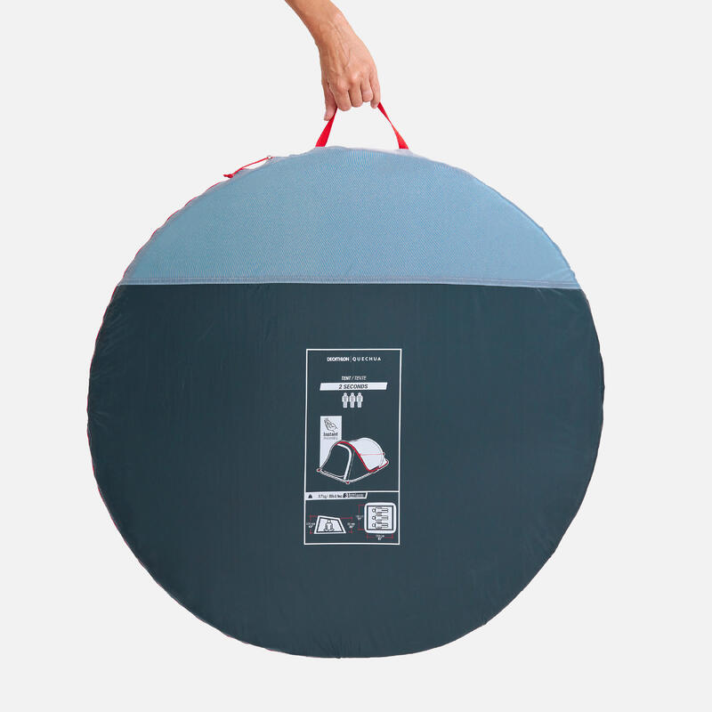 Cort de camping instant 3 locuri, 2 Seconds albastru