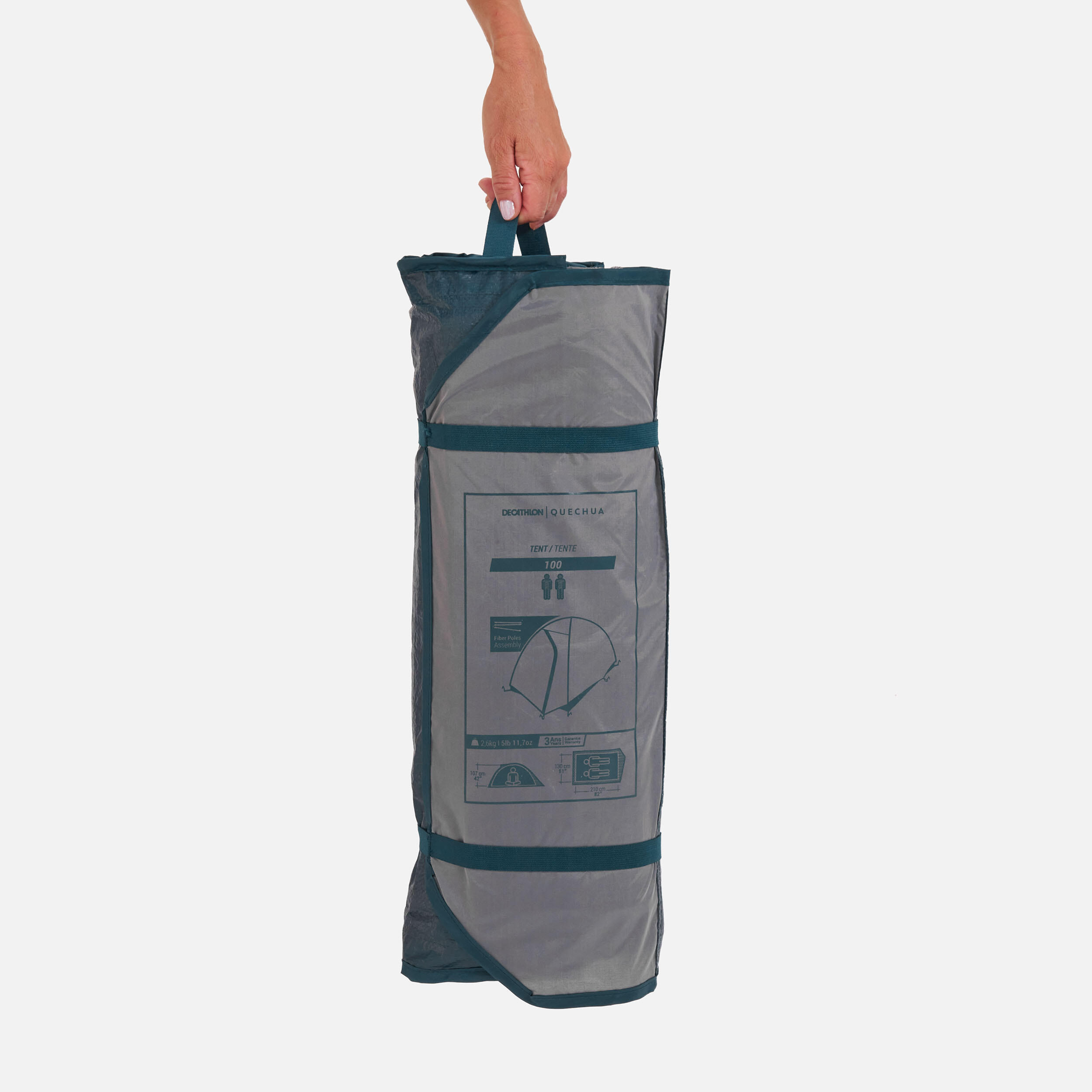 Camping Tent 2-Person, MH 100 - QUECHUA
