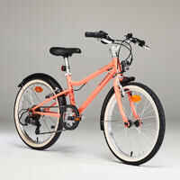 אופני ילדים היברידיים 20 אינץ' דגם Riverside 500 (גילאי 6-9) - ורוד/שחור