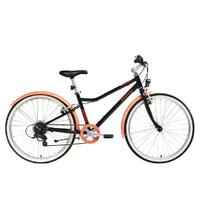 Kids' 9-12 Years 24" Hybrid Bike Riverside 500 - Black