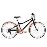 Bici trekking bambino 9-12 anni RIVERSIDE 500 nero-corallo 24 POLLICI