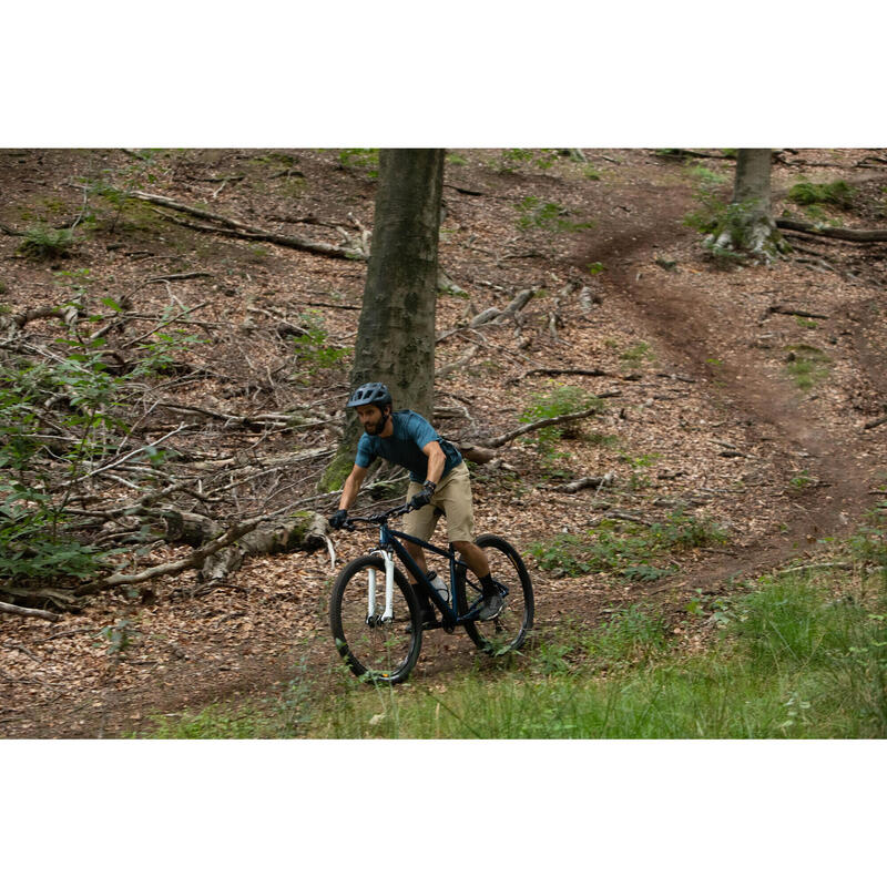 Men's Short-Sleeved Mountain Bike Jersey EXPL 100 - Blue