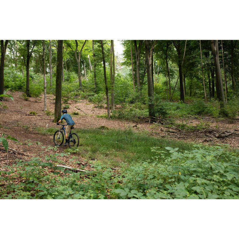 Men's Short-Sleeved Mountain Bike Jersey EXPL 100 - Blue