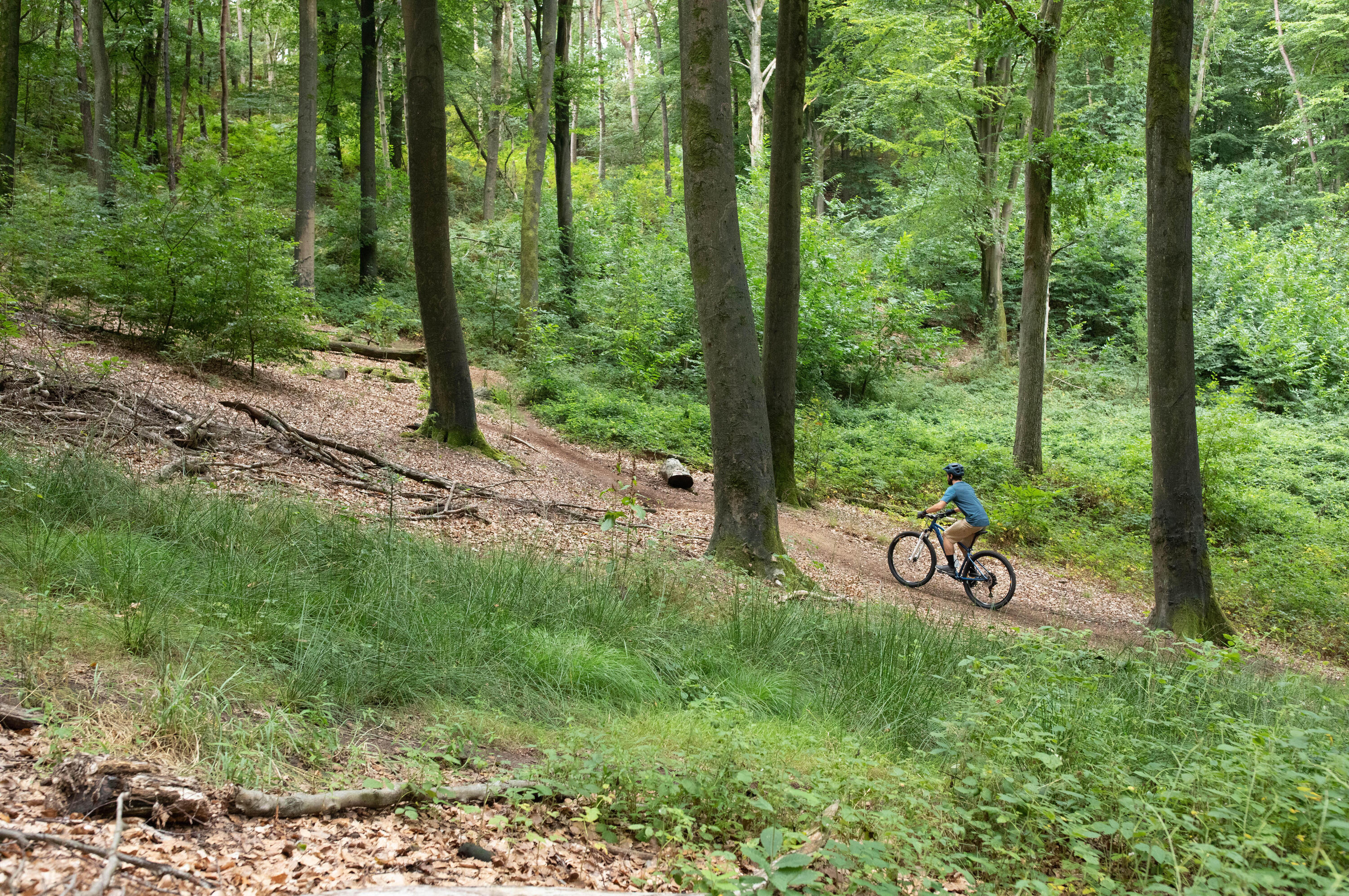 TRICOTA CICLISMO MTB EXPL100 HOMBRE MANGA CORTA AZUL 11/13