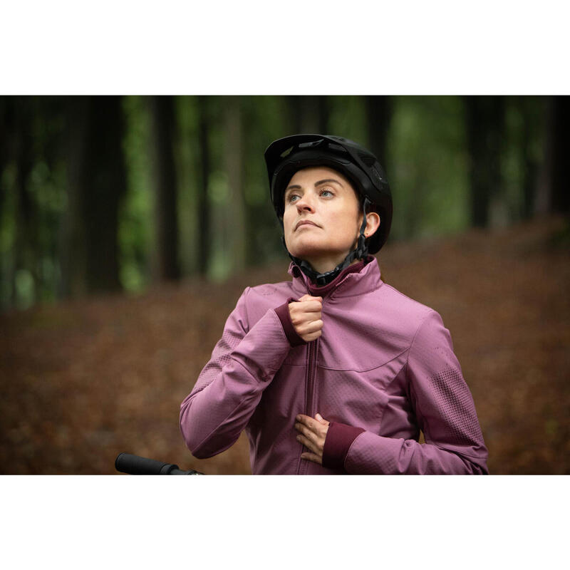 Dámská cyklistická bunda na horské kolo růžová 