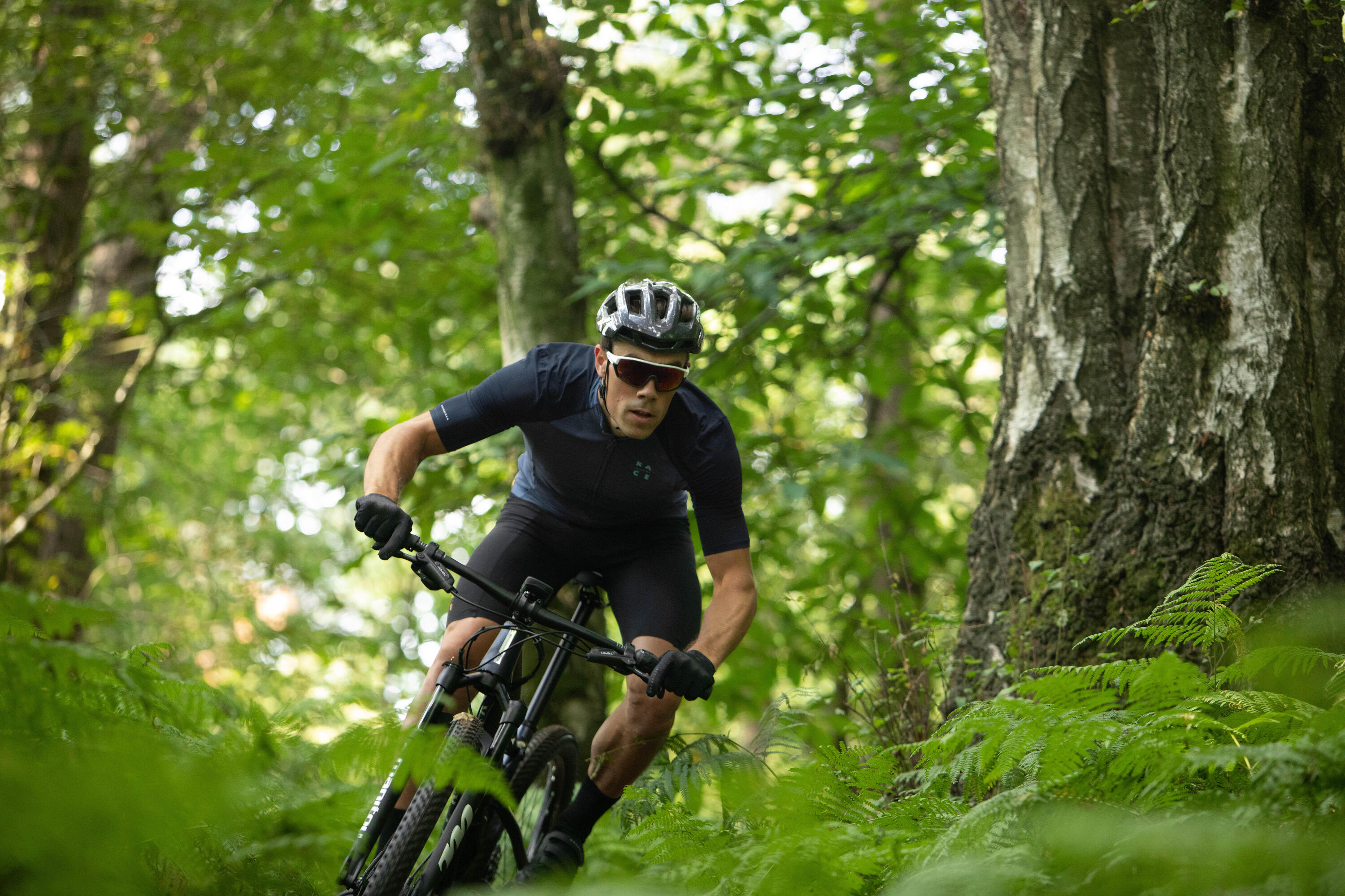 MTB shirt met korte mouwen Race blauw 12/16