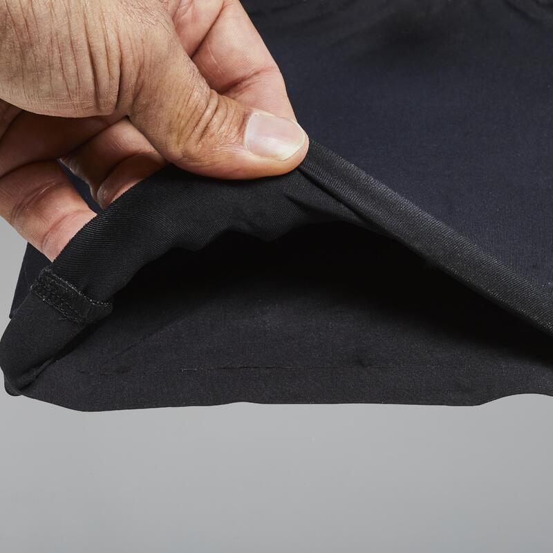 Korte MTB-broek met bretels voor dames Race zwart