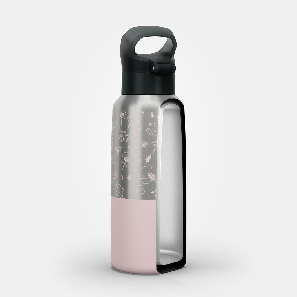 Hiking Insulated Stainless Steel Flask MH500 0.5L Pink