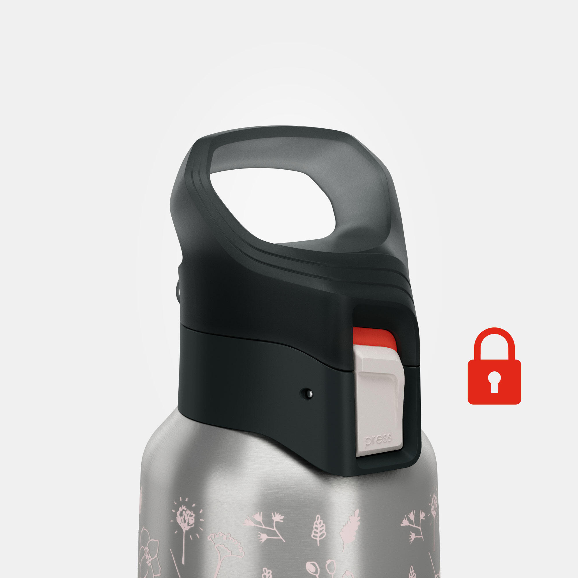 HYDRATE Gourde Sport 900ml, Bouteille d'eau paille, marquage temps