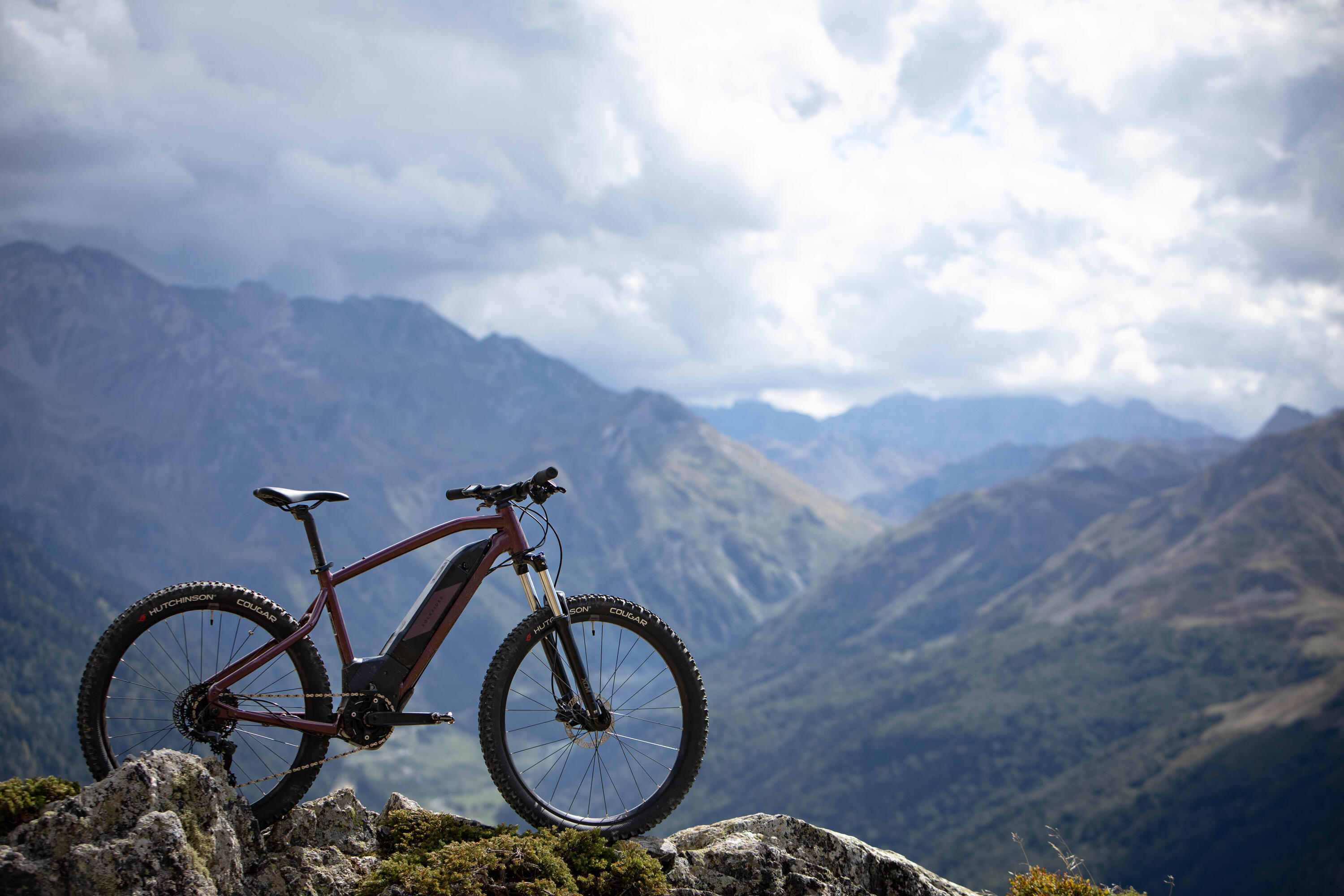 vélo VTT électrique semi-rigide 27,5" - E-ST 500 prune 9/16