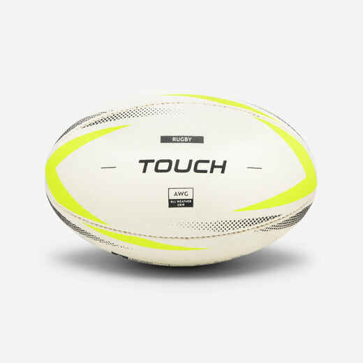 
      Lopta za ragbi R500 Touch Wet Grip veličina 4 bijela
  