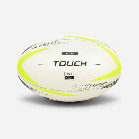 Rugby Ball R500 Touch Wet Grip Size 4 - White