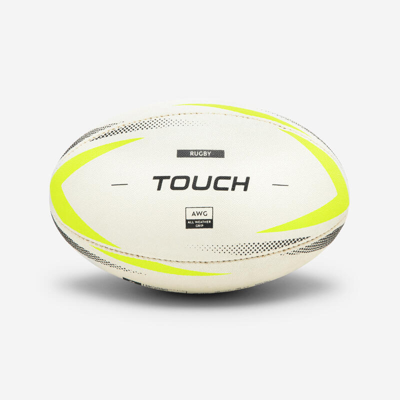 Minge Rugby R500 Touch Wet Grip Mărimea 4 Alb