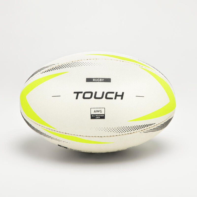 Rugbybal R500 maat 4 Touch Wet Grip wit
