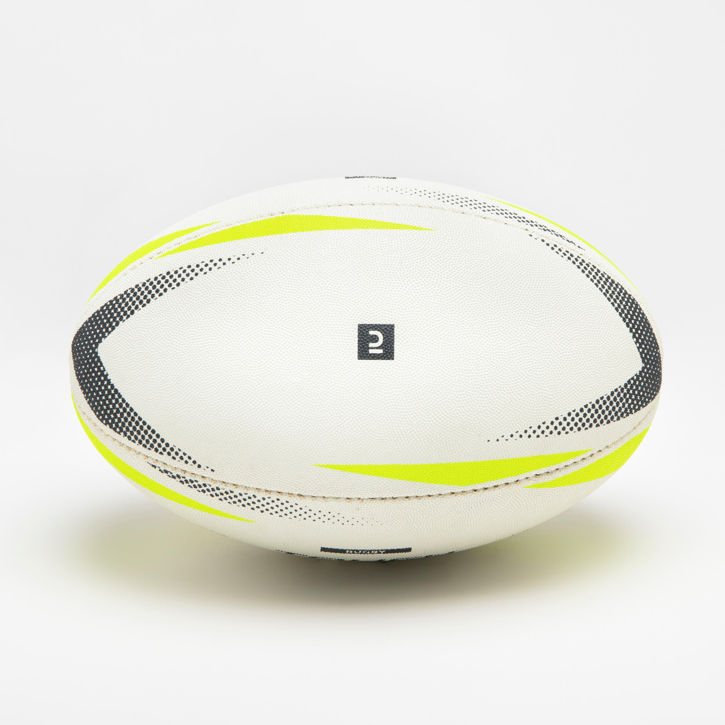 Rugby Ball R500 Touch Wet Grip Size 4 - White 2/5