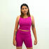 Women's Cardio Fitness Training Sports Bra 520 Long - Fuchsia