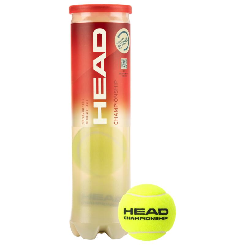 CHAMPIONSHIP TENNIS BALLS 4 BALLS HEAD Decathlon