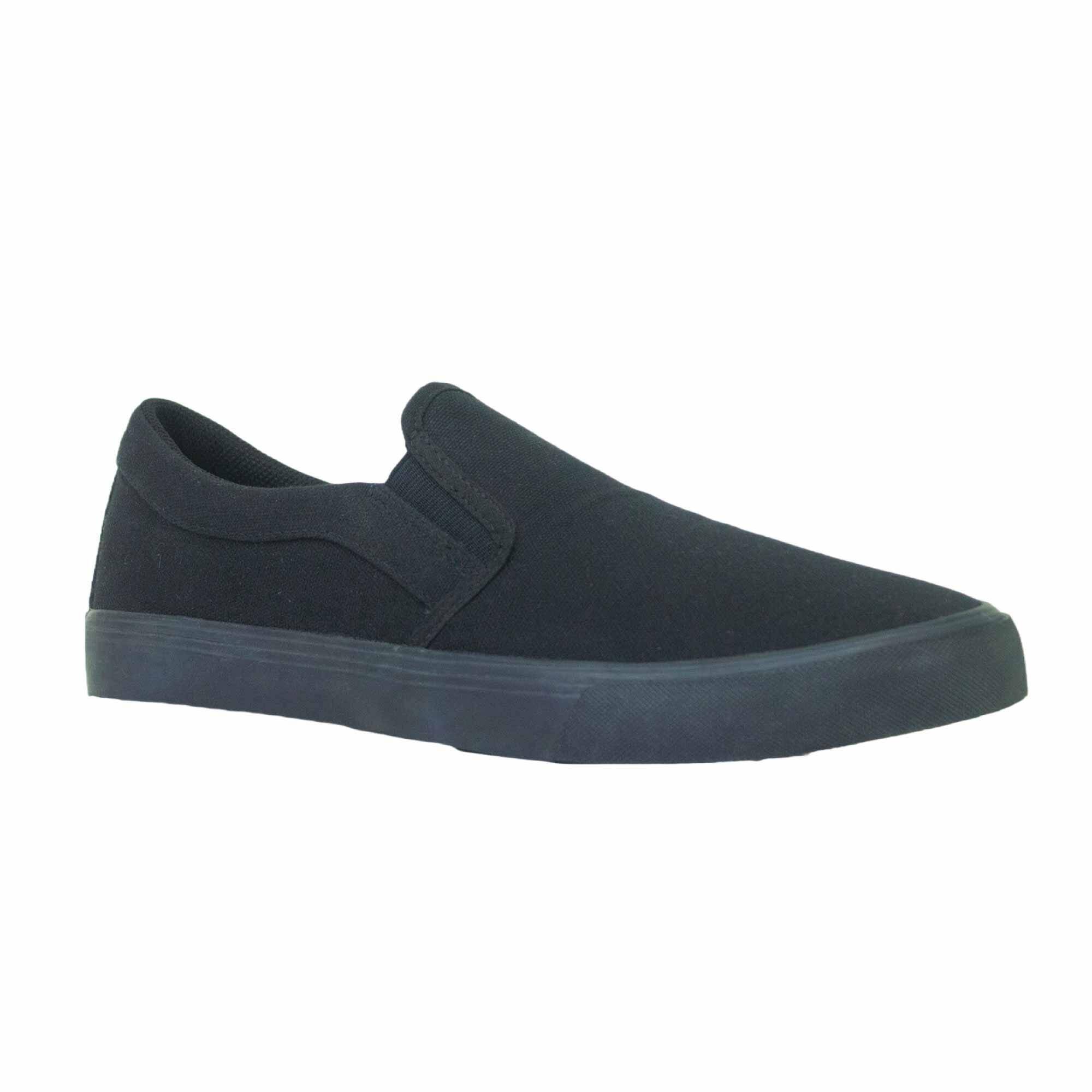 Slipon Skateboarding Canvas shoe- Black -  1