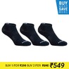 Adult Tennis Socks Mid Ankle x3 - RS500 Asphalt Blue