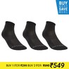 Adult Tennis Socks Mid Ankle x3 - RS500 Black