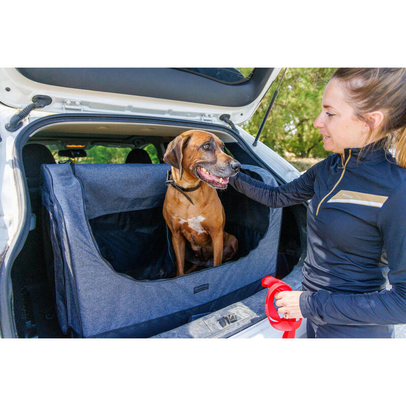 Caisse de transport pliable pour 1 chien grise