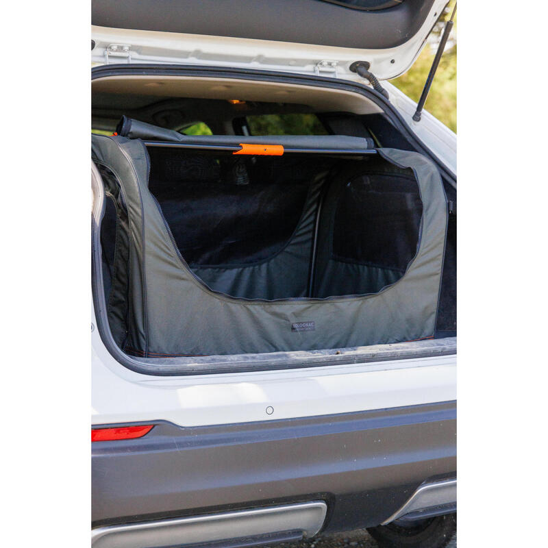 Folddown transport crate for 1 dog grey SOLOGNAC Decathlon