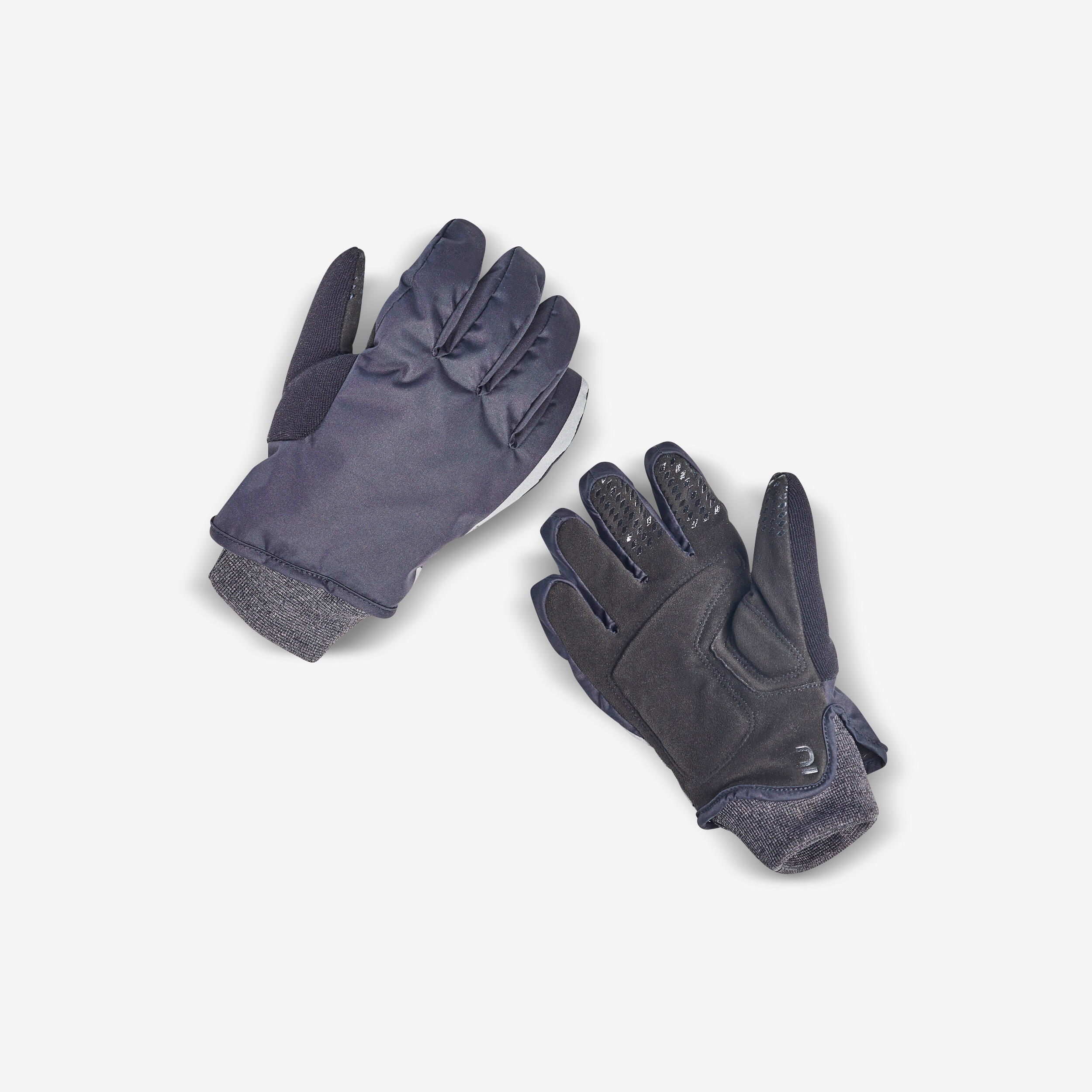Kids' Winter Cycling Gloves 500 - Black 1/3