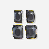One Size Cycling Elbow and Knee Protectors Set - Yellow