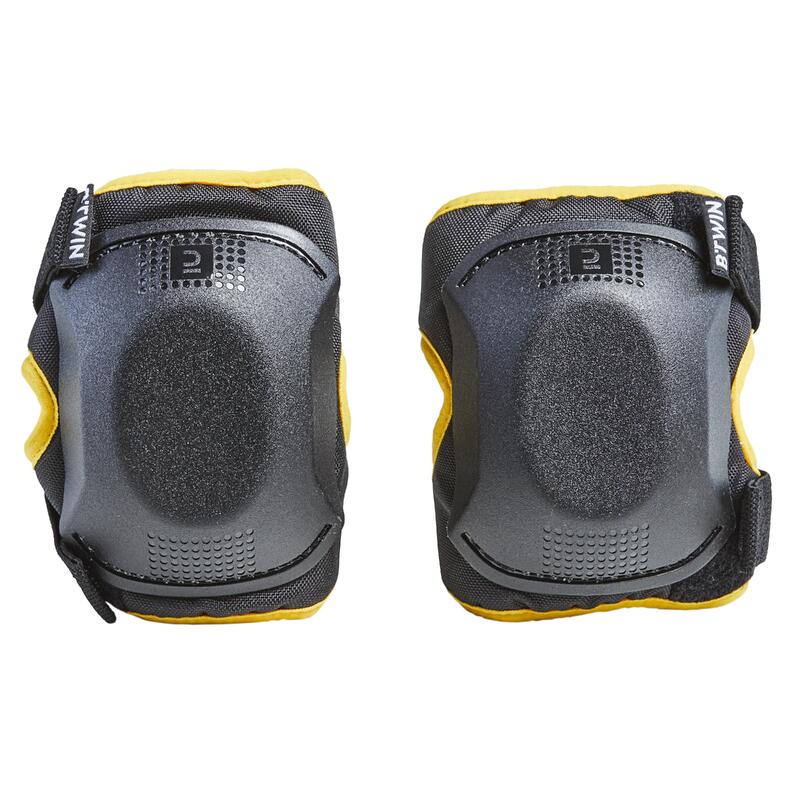 One Size Cycling Elbow and Knee Protectors Set 3-6 Years - Yellow