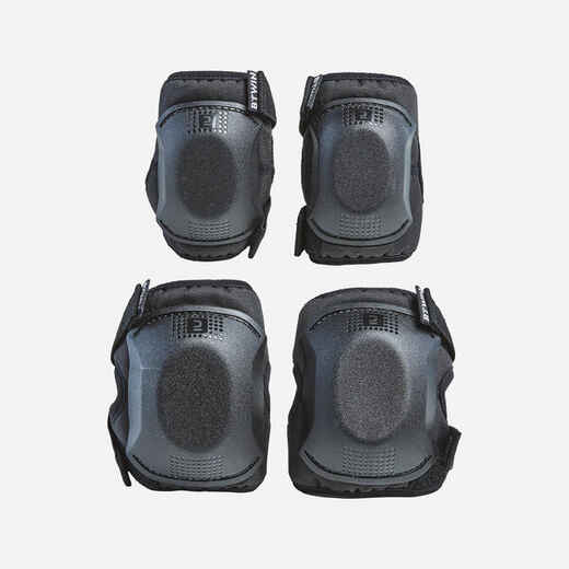 
      One Size Cycling Elbow and Knee Protectors Set 3-6 Years - Black
  