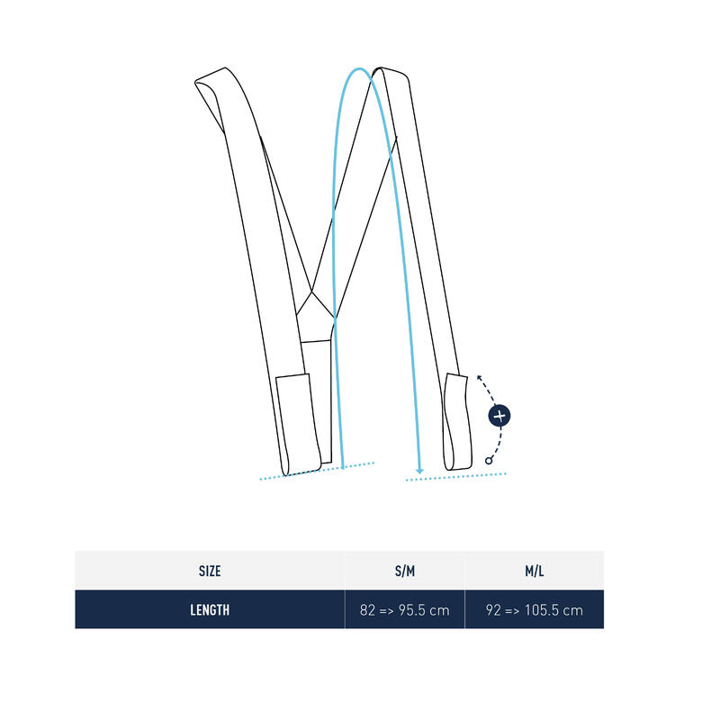 Bretelles unisexes pour pantalon de ski Wedze