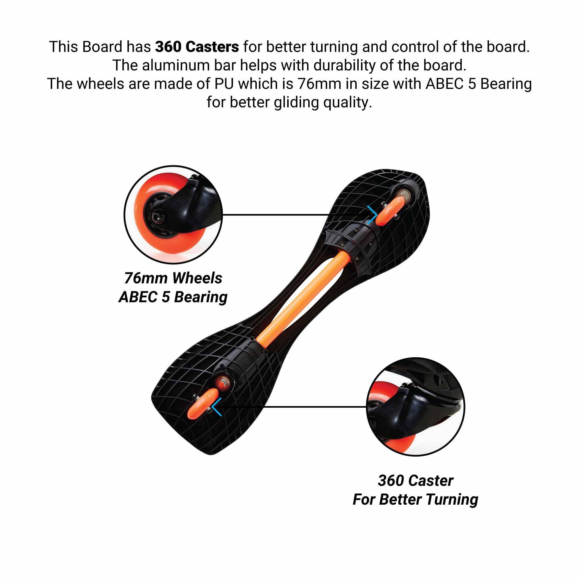 Kids' Waveboard Beginner WB120 Black -  4