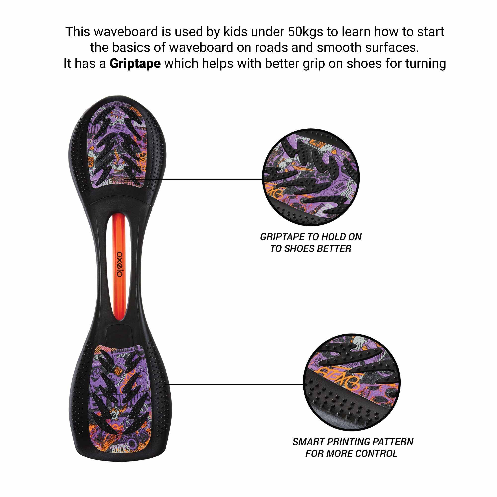Kids' Waveboard Beginner WB120 Black -  3