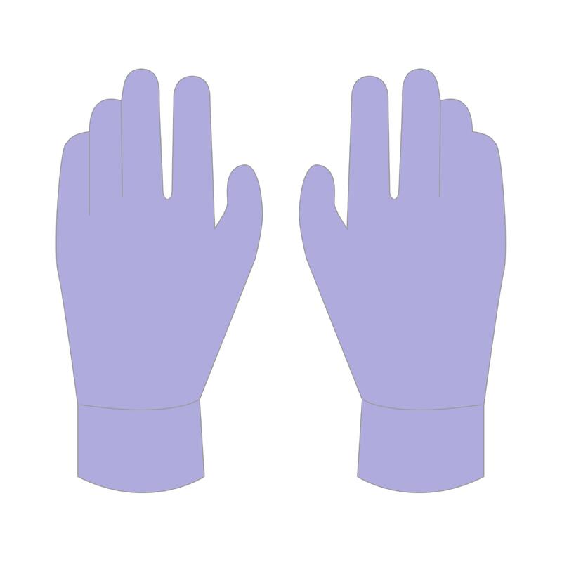 兒童無縫跑步手套 KIPRUN WARM－淡紫色