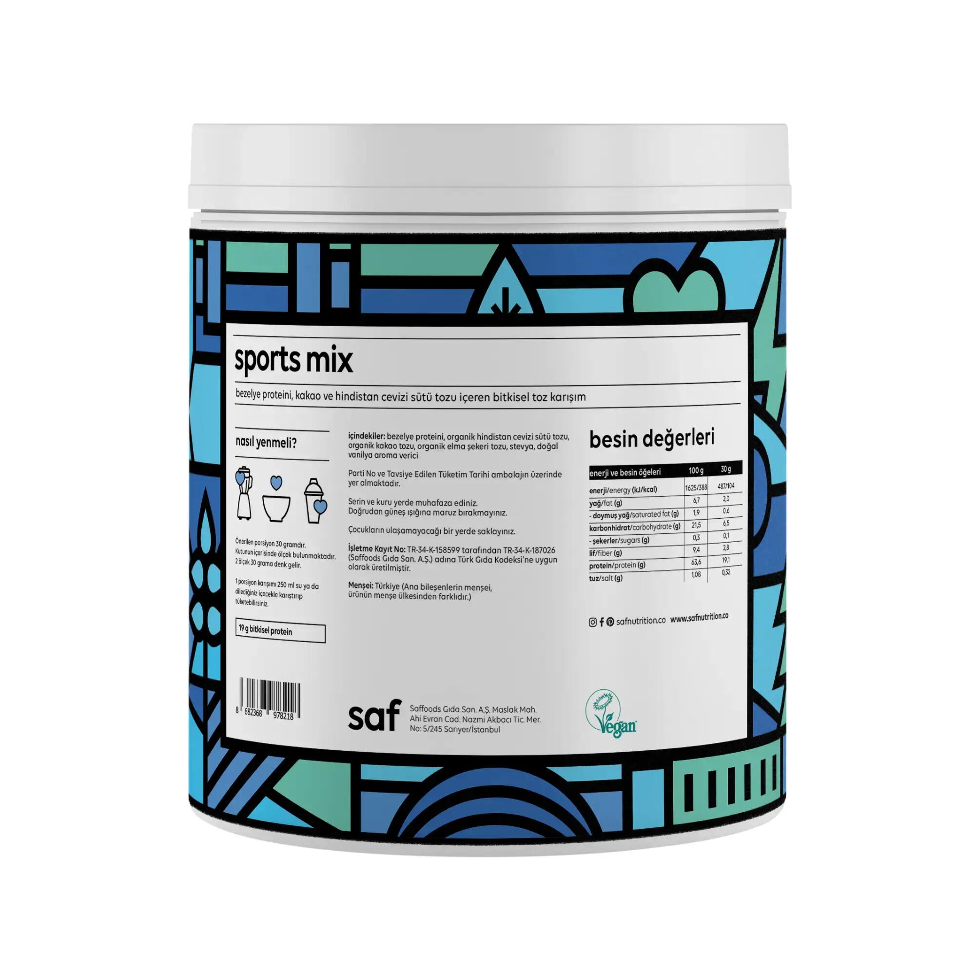 Saf Protein Superfood Mix Bitkisel Protein Tozu 360G 2/2