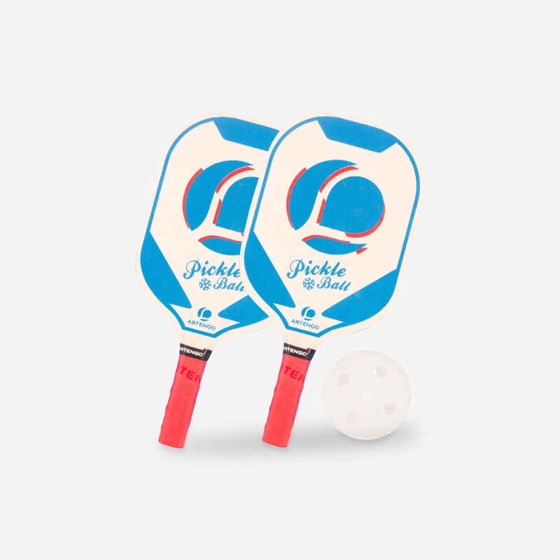 Pickleball Set of 2 Rackets Blue Decathlon