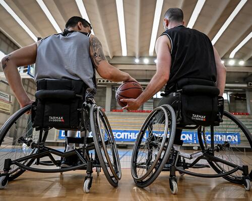 Rollstuhlbasketball auf eine Blick