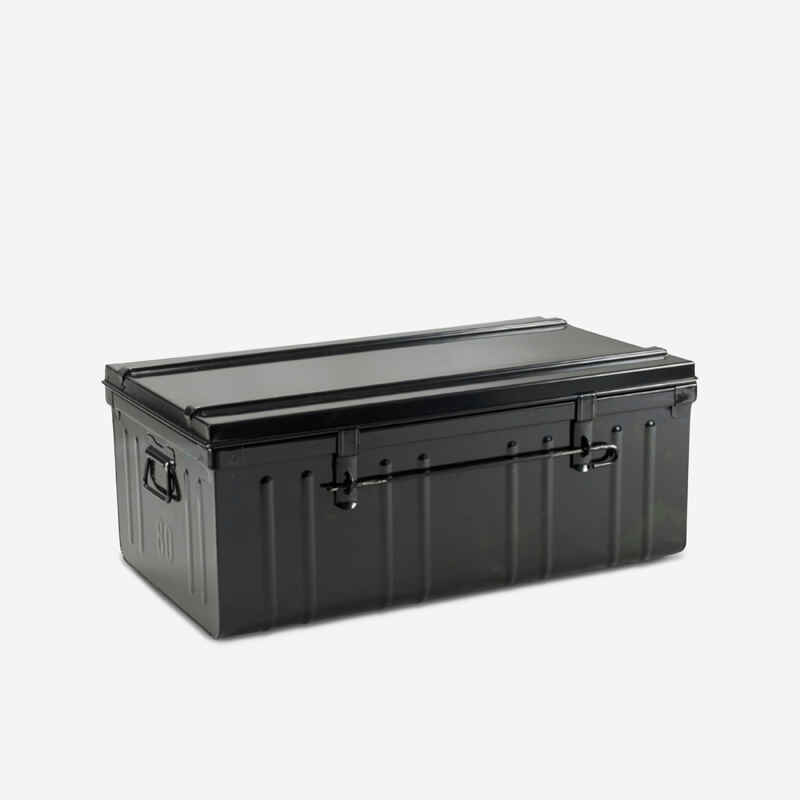 Horse Riding Metal 95L Trunk - Black