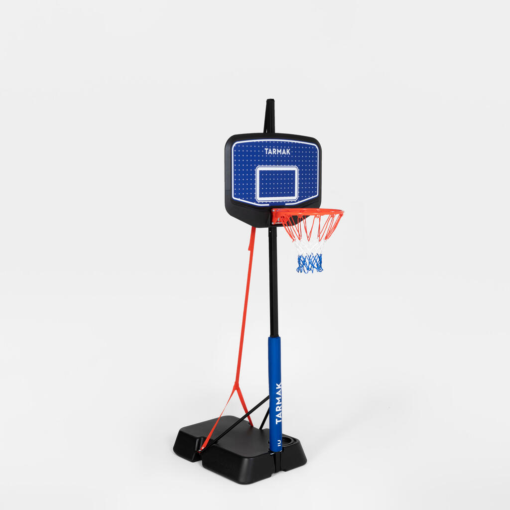 Kids' Adjustable (1.6m to 2.2m) Basketball Hoop on Stand K900 - Blue/Black