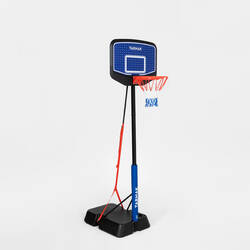 Kids' Adjustable (1.6m to 2.2m) Basketball Hoop on Stand K900 - Blue/Black