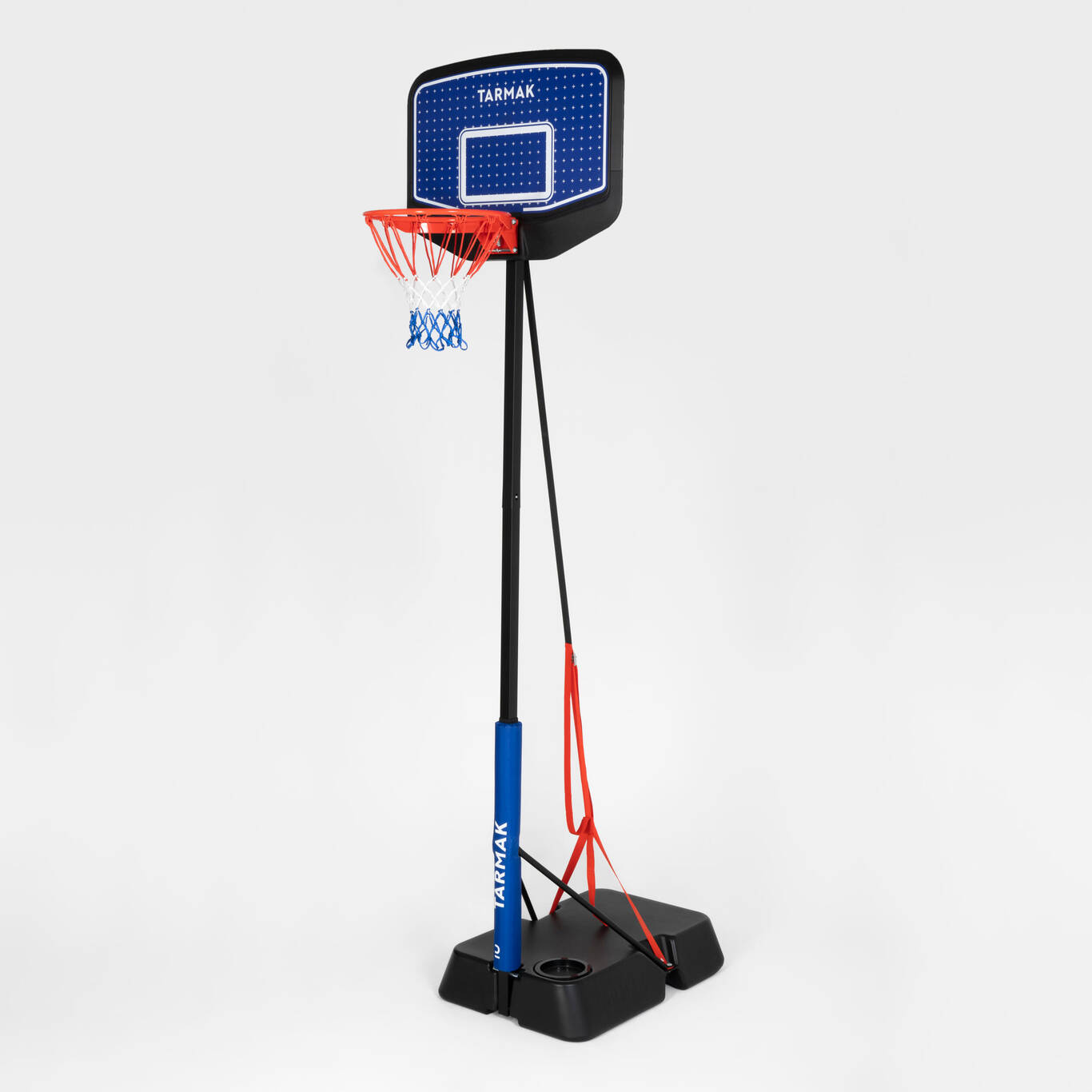 Kids' Adjustable (1.6m to 2.2m) Basketball Hoop on Stand K900 - Blue/Black