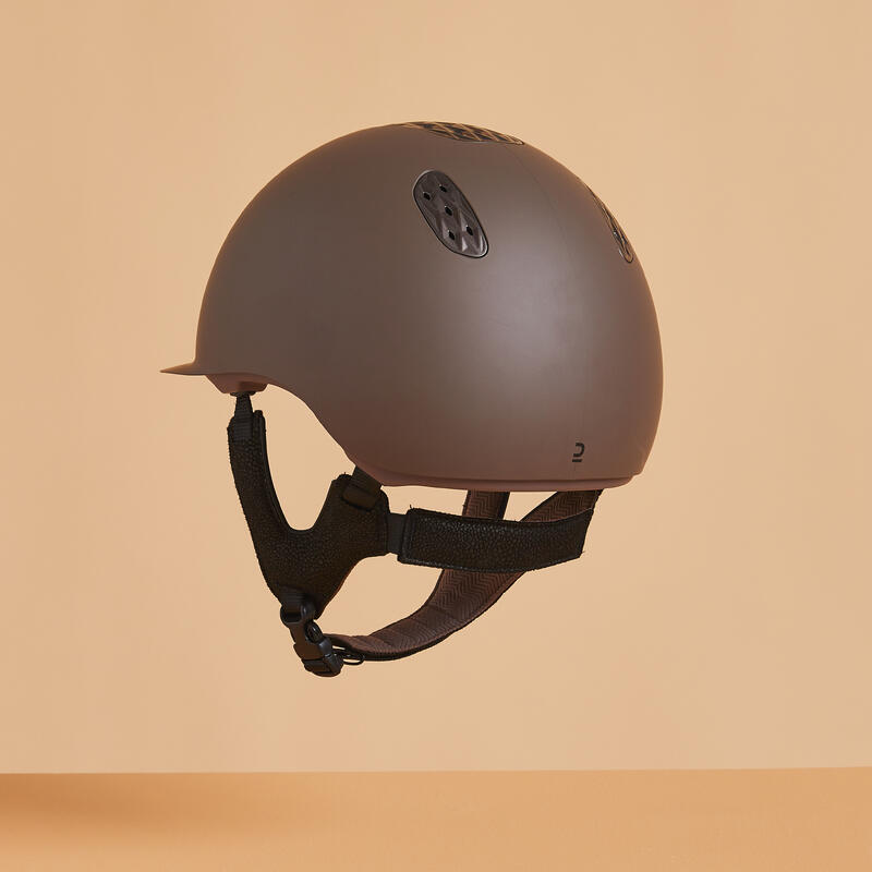 Casco equitazione adulto e bambino 520 marrone